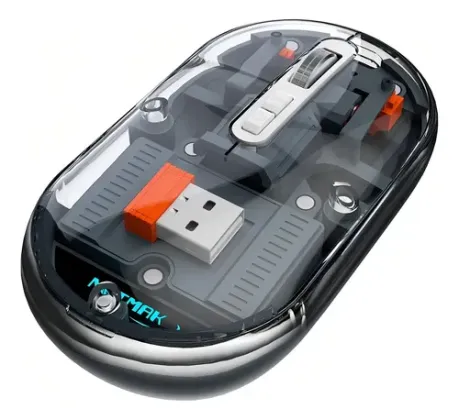 Mouse Inalambrico BLuetooth Transparente NM-670 Netmak