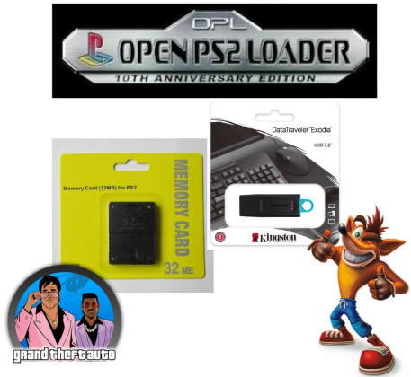 Pen 32 Gb + Memory Flash OPL + Juegos