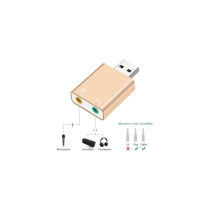 Placa de Sonido Usb 7.1 Canales Pro Noga
