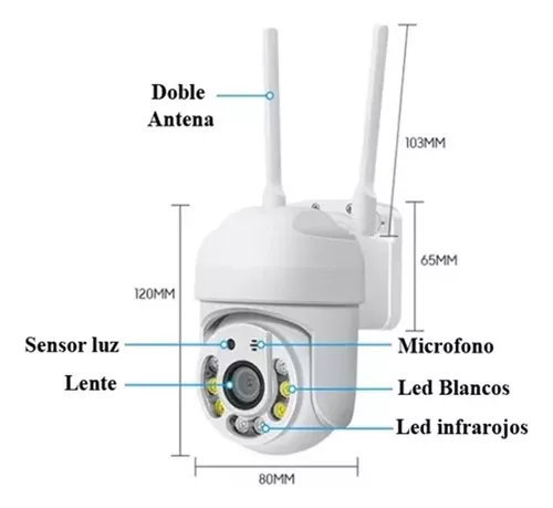 Camara IP Exterior 2 Antenas Smart Camera Wifi