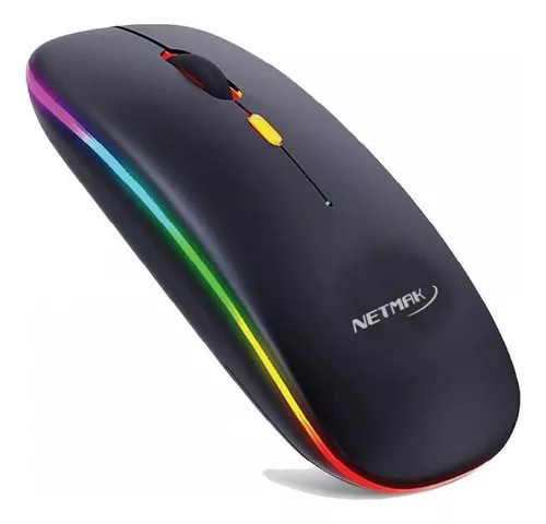 Mouse Inalambrico Rercargable con Led NM-W90 Netmark