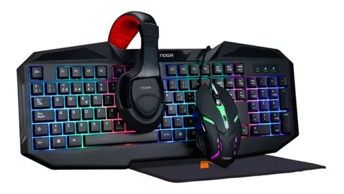 Teclado, Mouse, Pad y Auricular Combo Gamer NKB-403 Noga